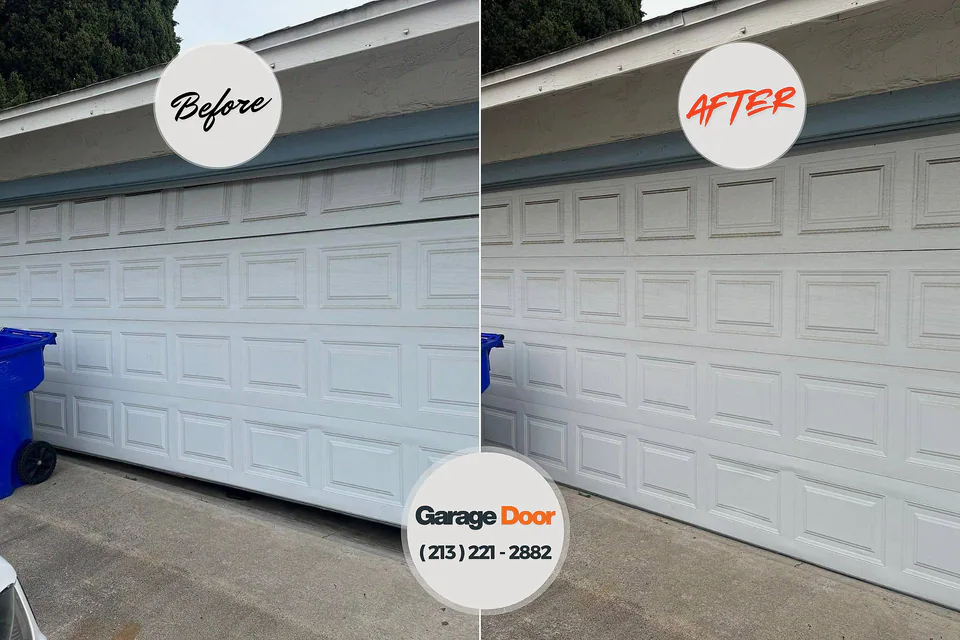 Before and after: garage door repair Malvern, PA